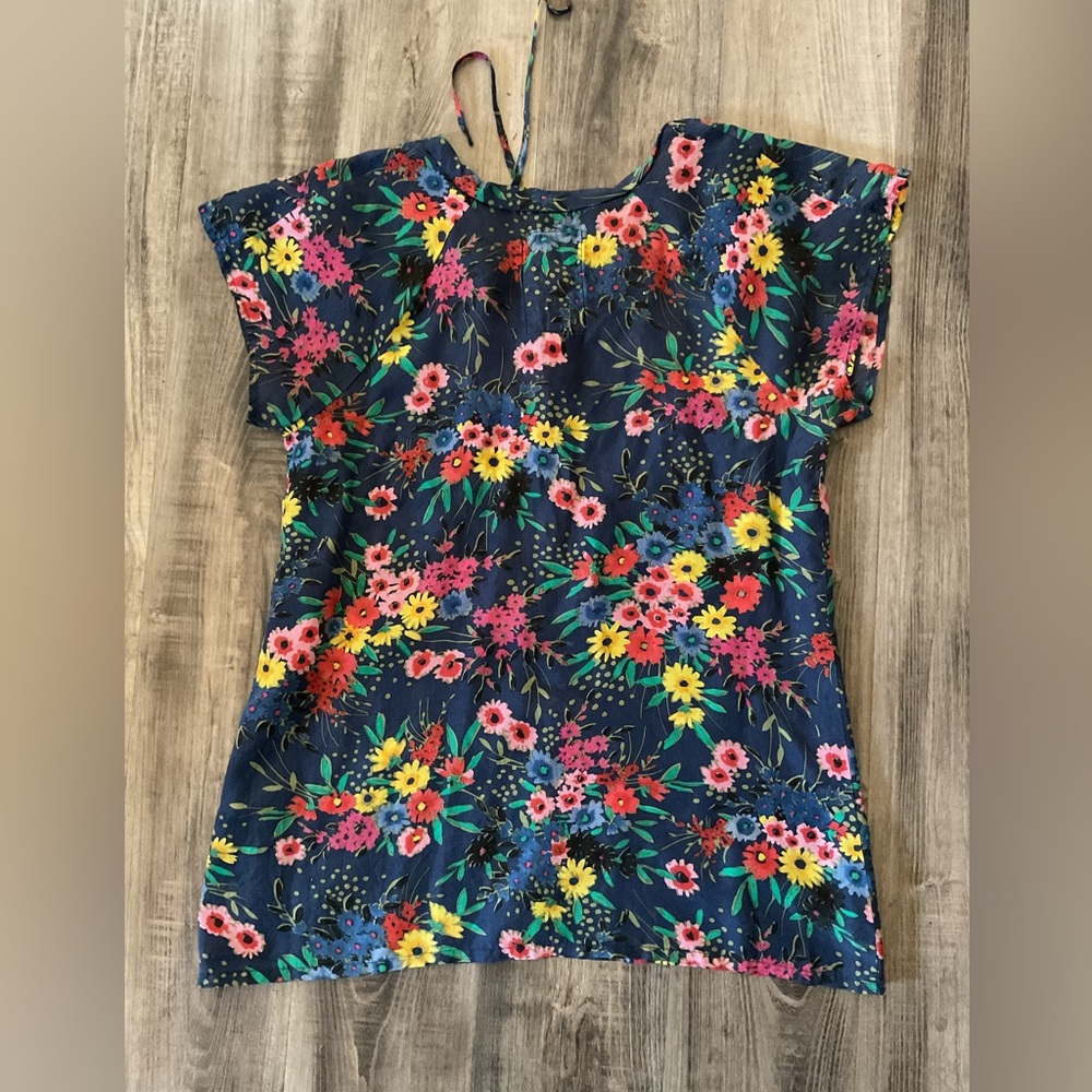 Johnny Was silk floral blouse size xs - Picture 6 of 6